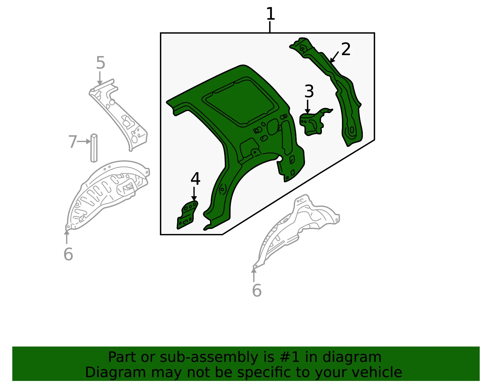 Inner Panel Assembly - Mazda (ecy171100d) - view 2