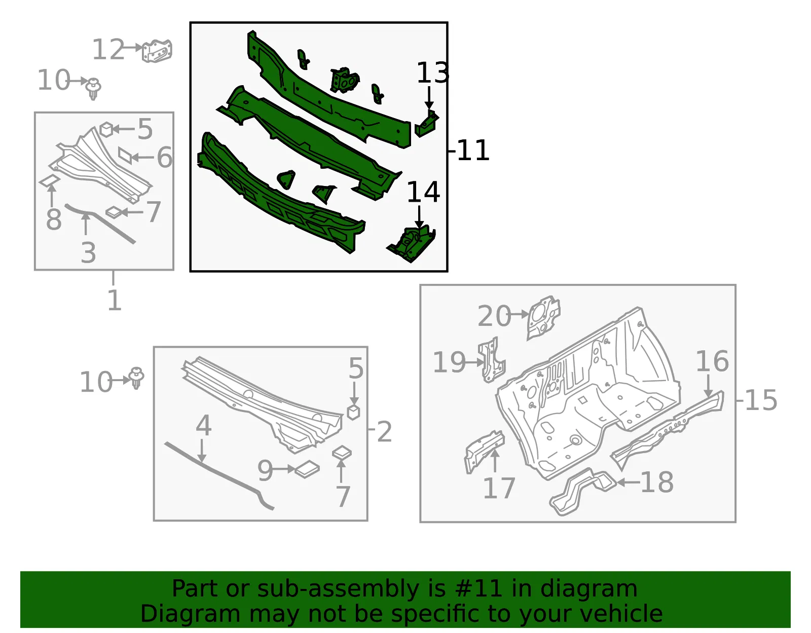Cowl Top Panel - Mazda (eg2153500j) - view 2