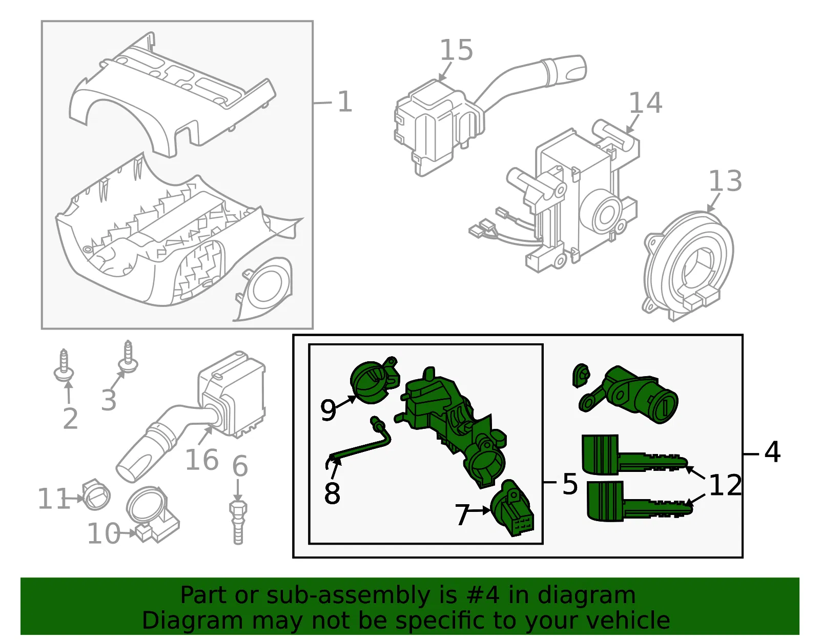 Lock Set - Mazda (eh4309010) - view 2