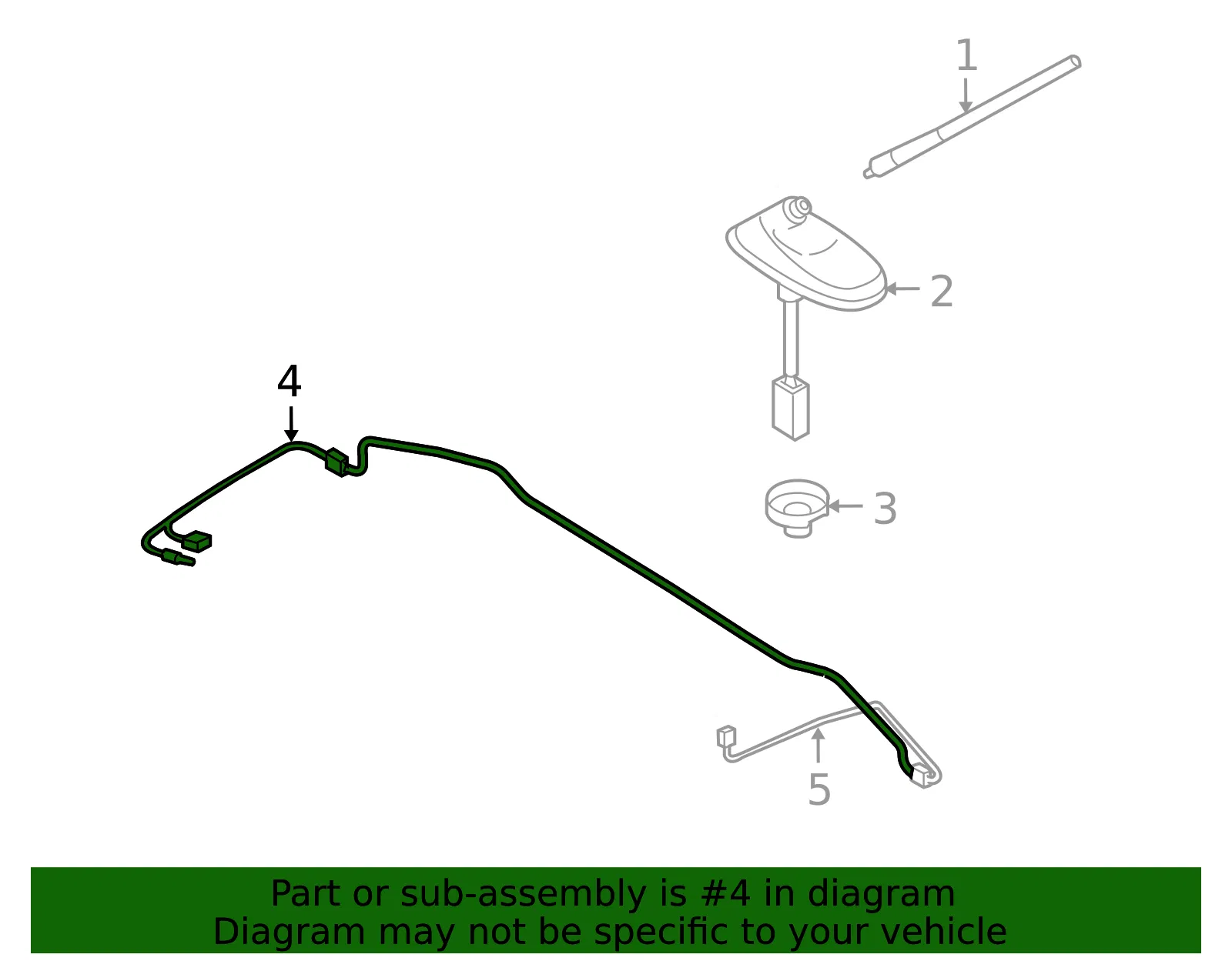 Antenna Cable - Mazda (eh4866940a) - view 2
