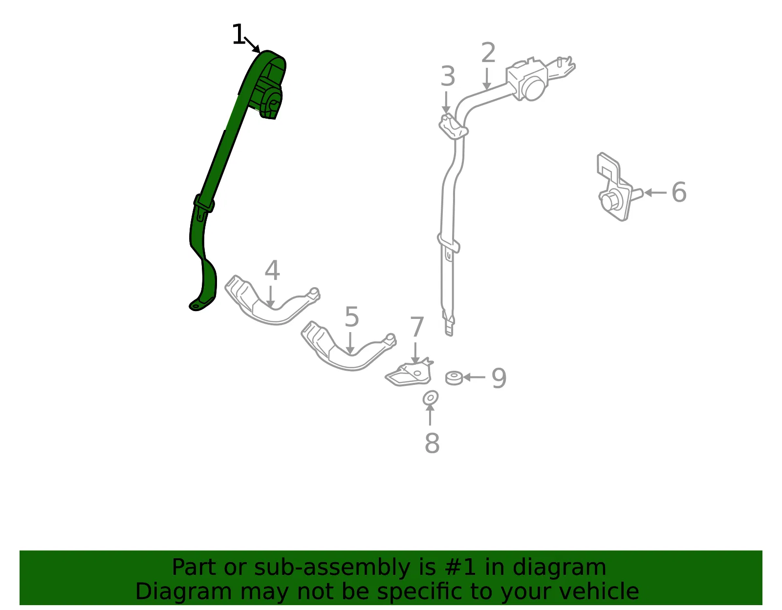Outer Belt Assembly - Mazda (ehy457730b02) - view 2