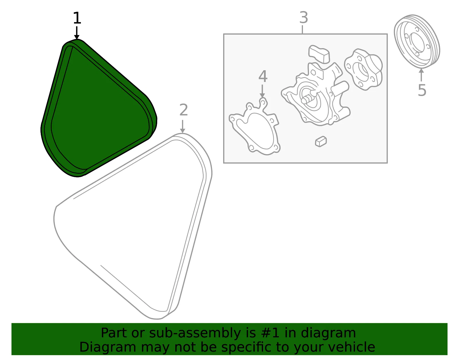 Accessory Drive Belt - Mazda (fsd715909a) - view 2
