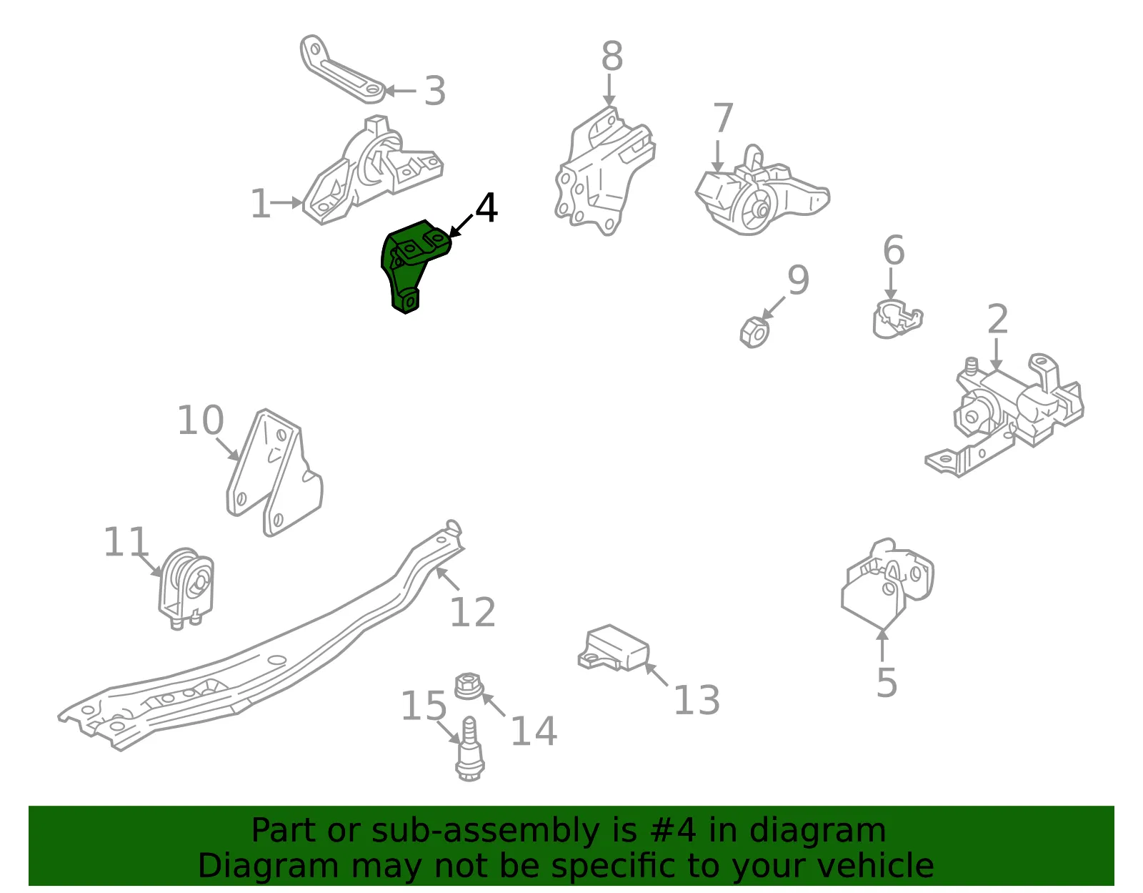 Mount Bracket - Mazda (ga2a39030e) - view 2