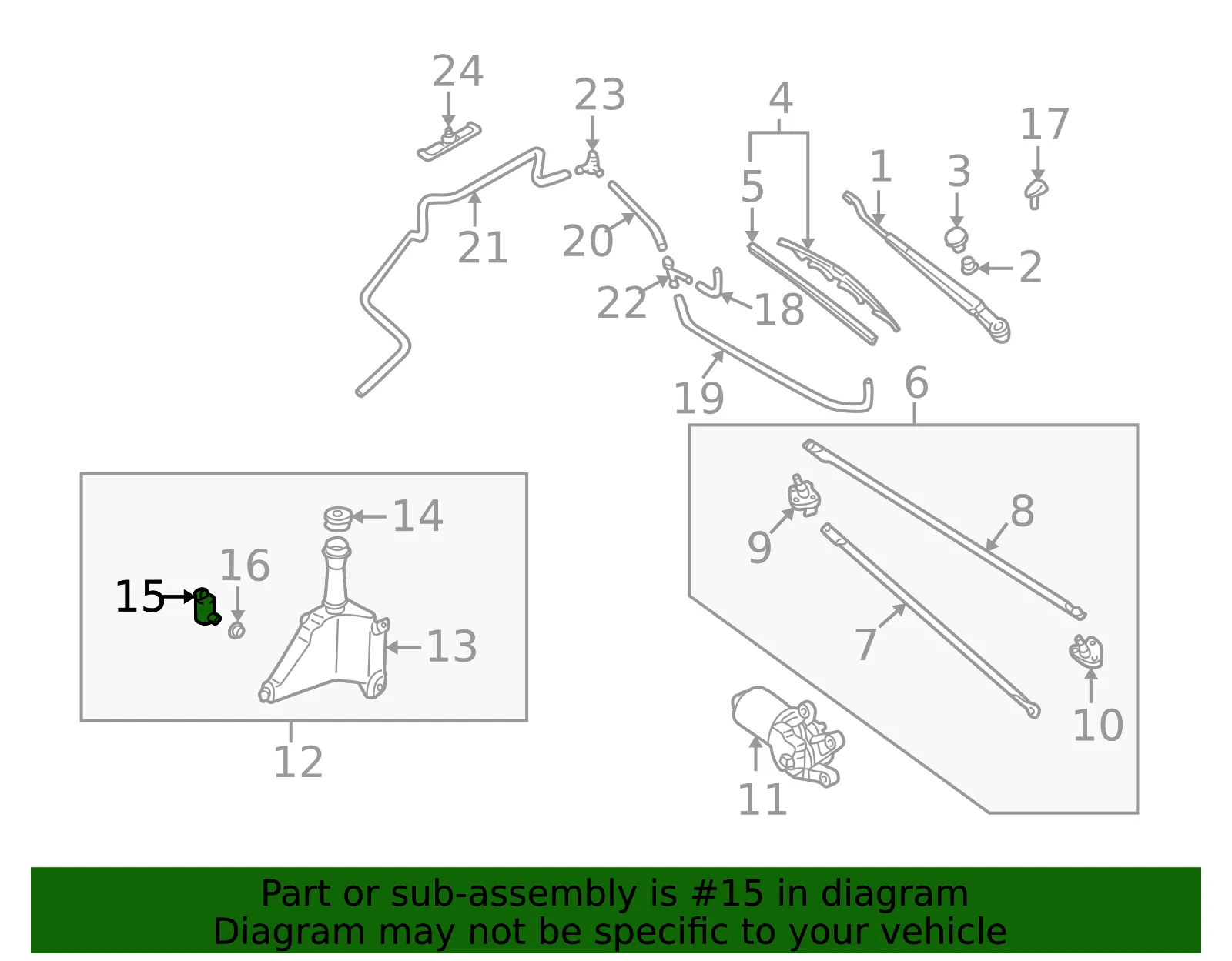 Washer Pump - Mazda (ga2a67482) - view 2