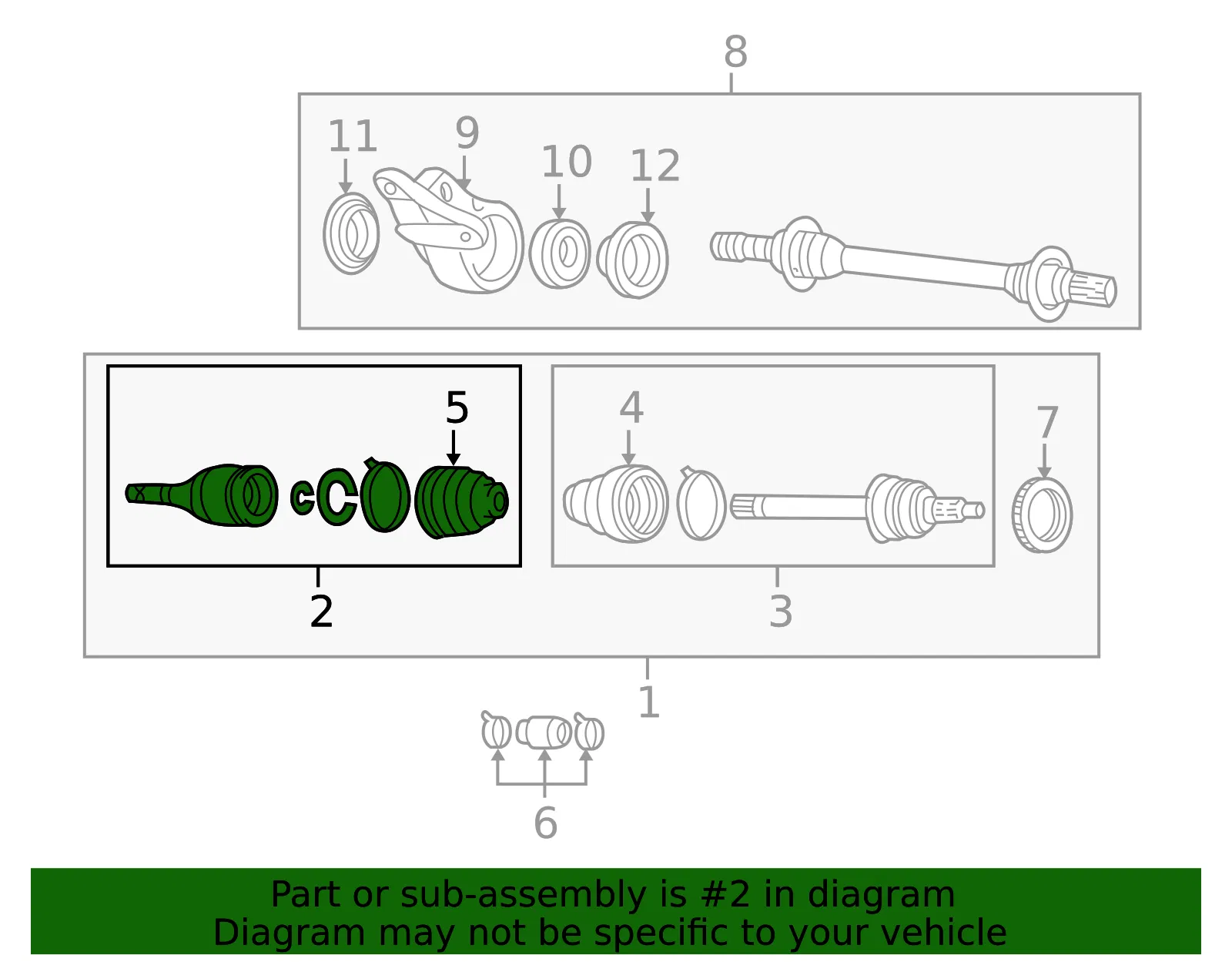 Cv Joint Kit - Mazda (fa5222520a) - view 2