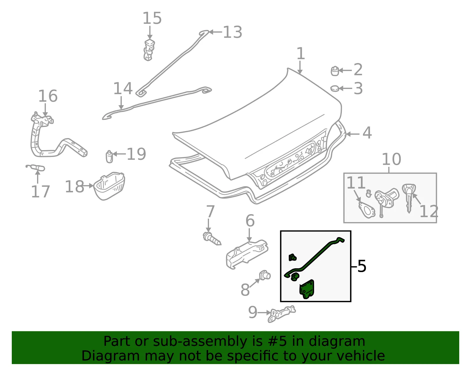 Lock Assembly - Mazda (gd7b56820a) - view 2