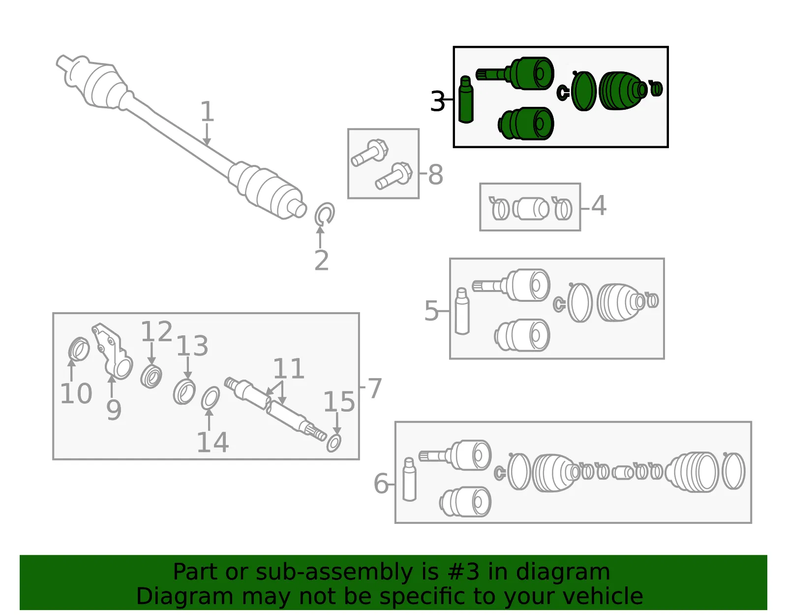 Cv Joint Kit - Mazda (fp1022620a) - view 2
