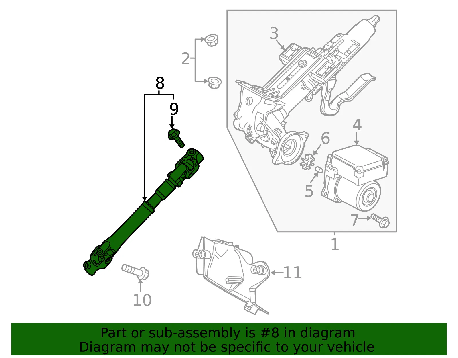 Intermediate Shaft - Mazda (ght232ab0) - view 2