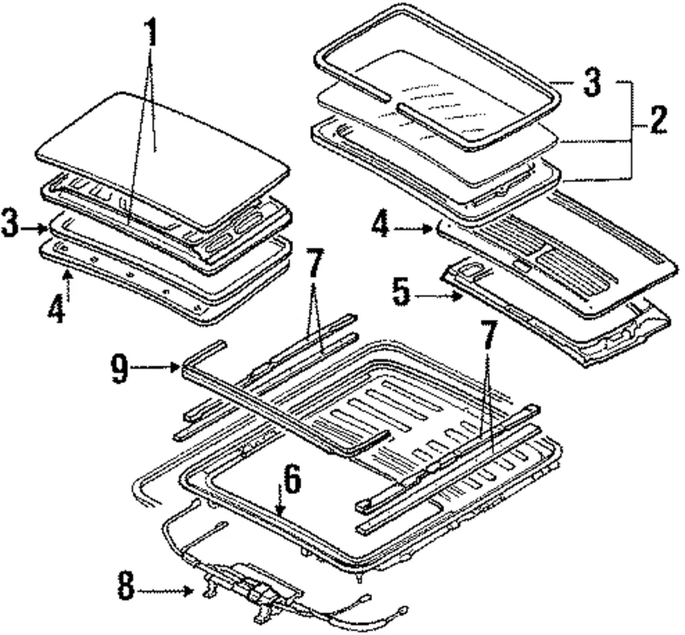 Sunroof Seal - Mazda (gj2469825a)