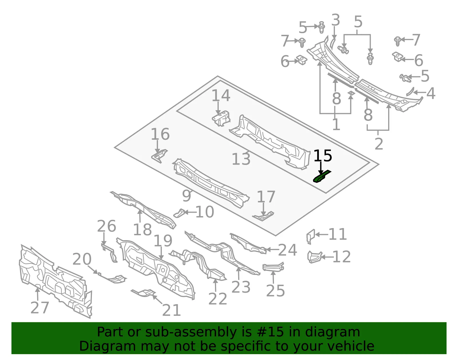 Dashboard Panel Bracket - Mazda (gj6a54590b) - view 2