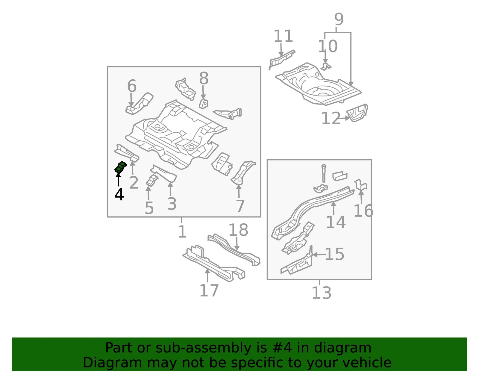 Floor Pan Reinforcement - Mazda (gk2a5391x) - view 2