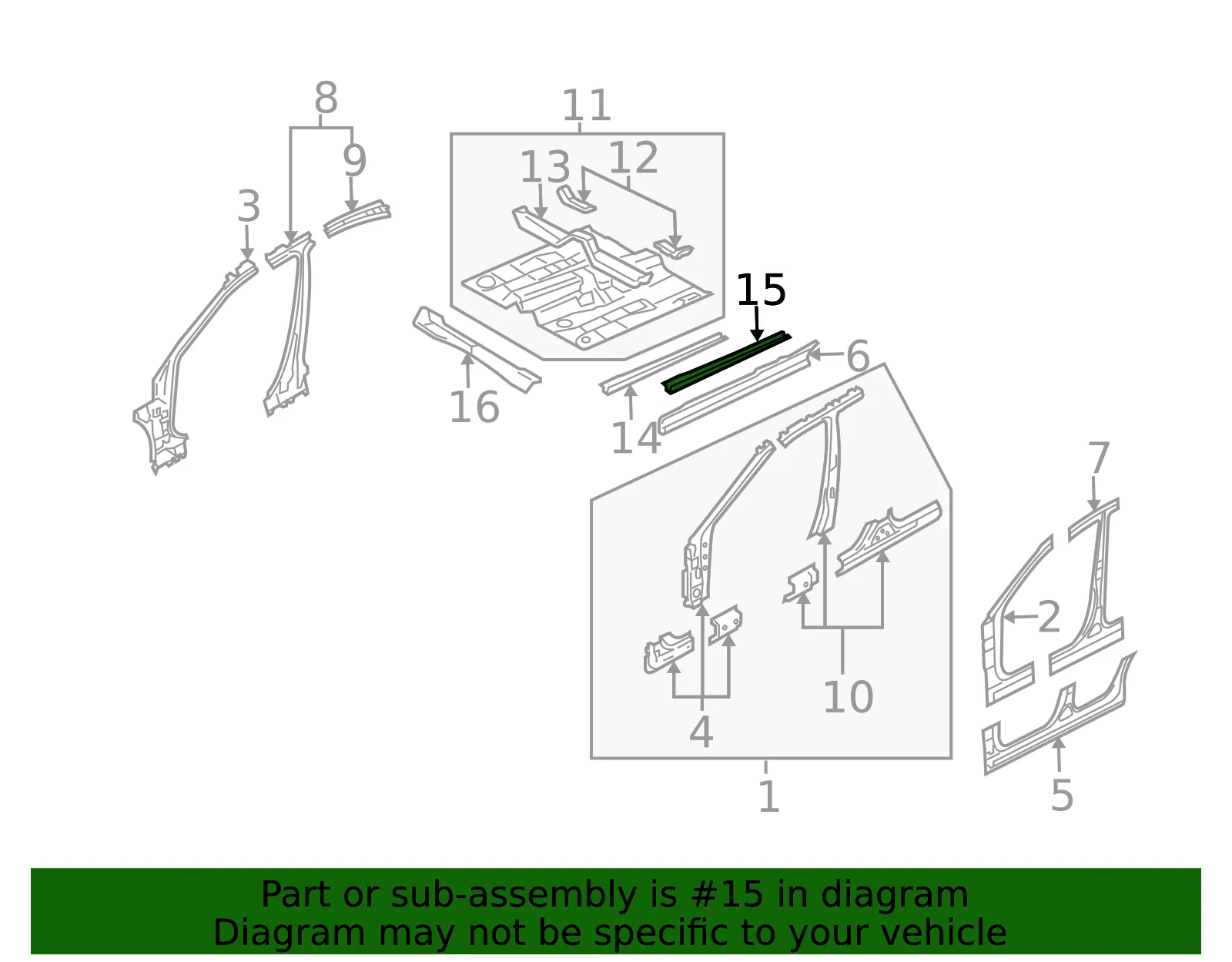 Floor Side Rail - Mazda (gk2a54661) - view 2
