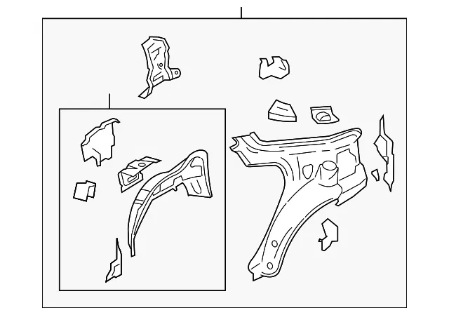 Inner Panel Assembly - Mazda (gmya70100a)