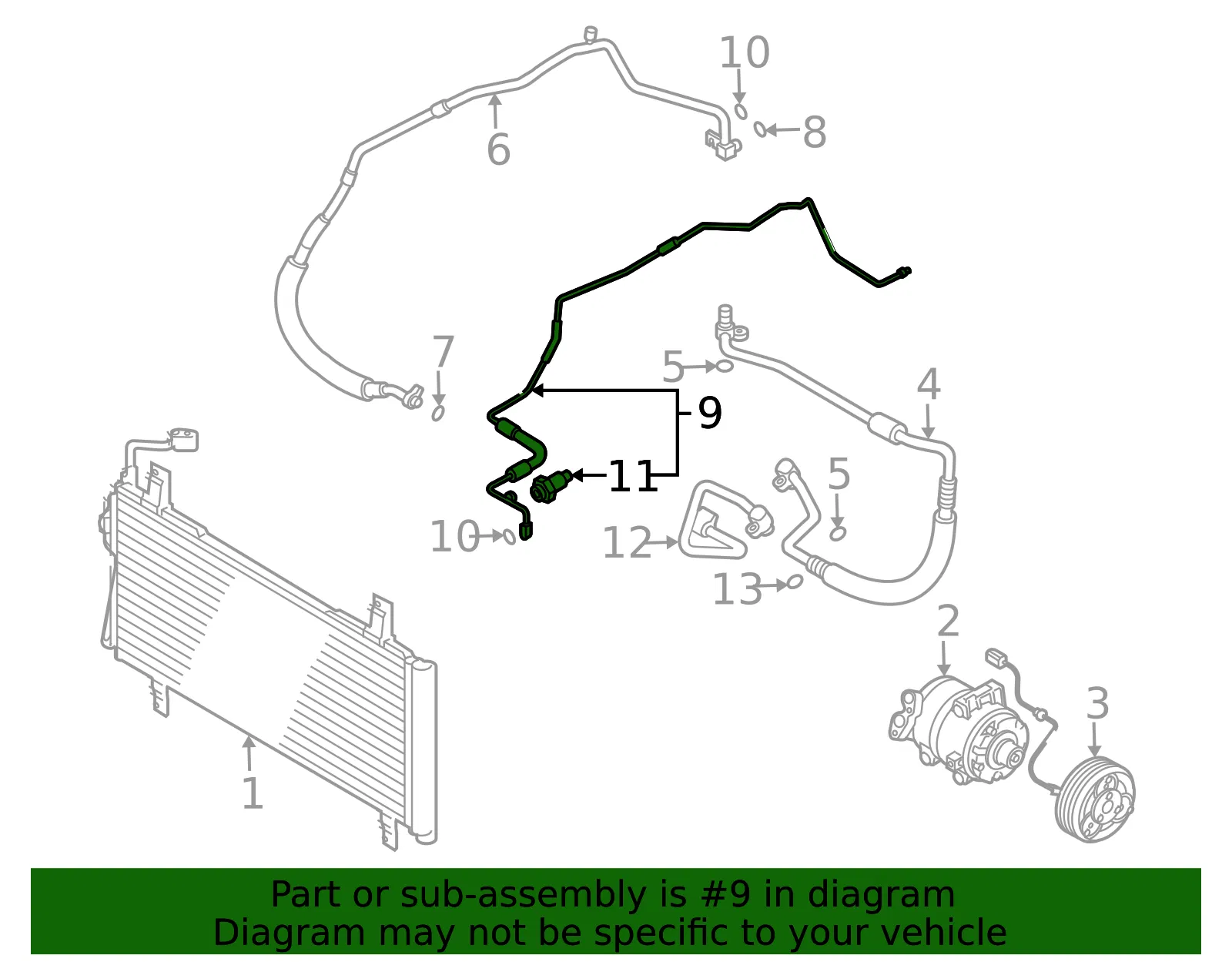 Pressure Line - Mazda (gn3e614gy) - view 2