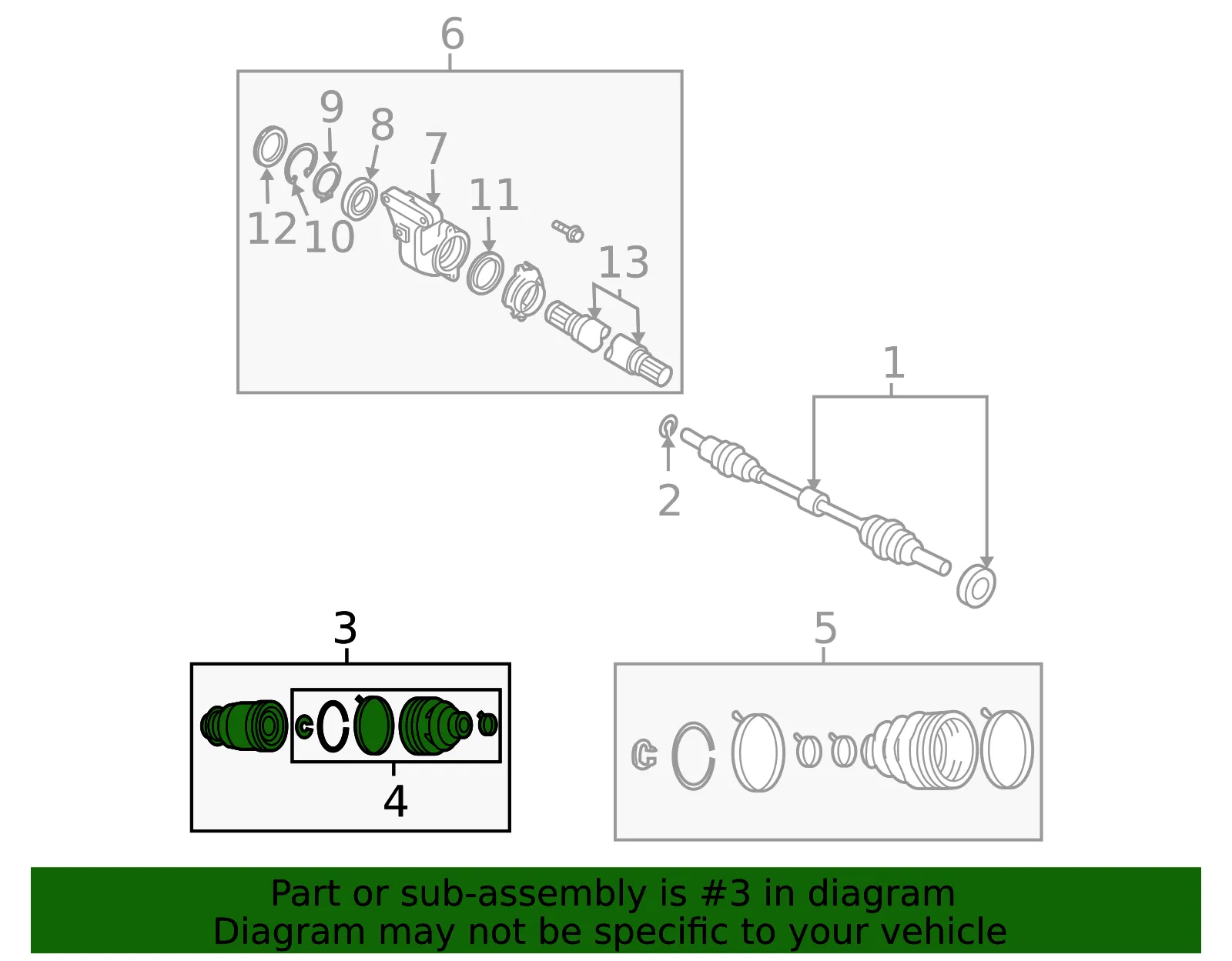 Cv Joint Kit - Mazda (gp2722520a) - view 2