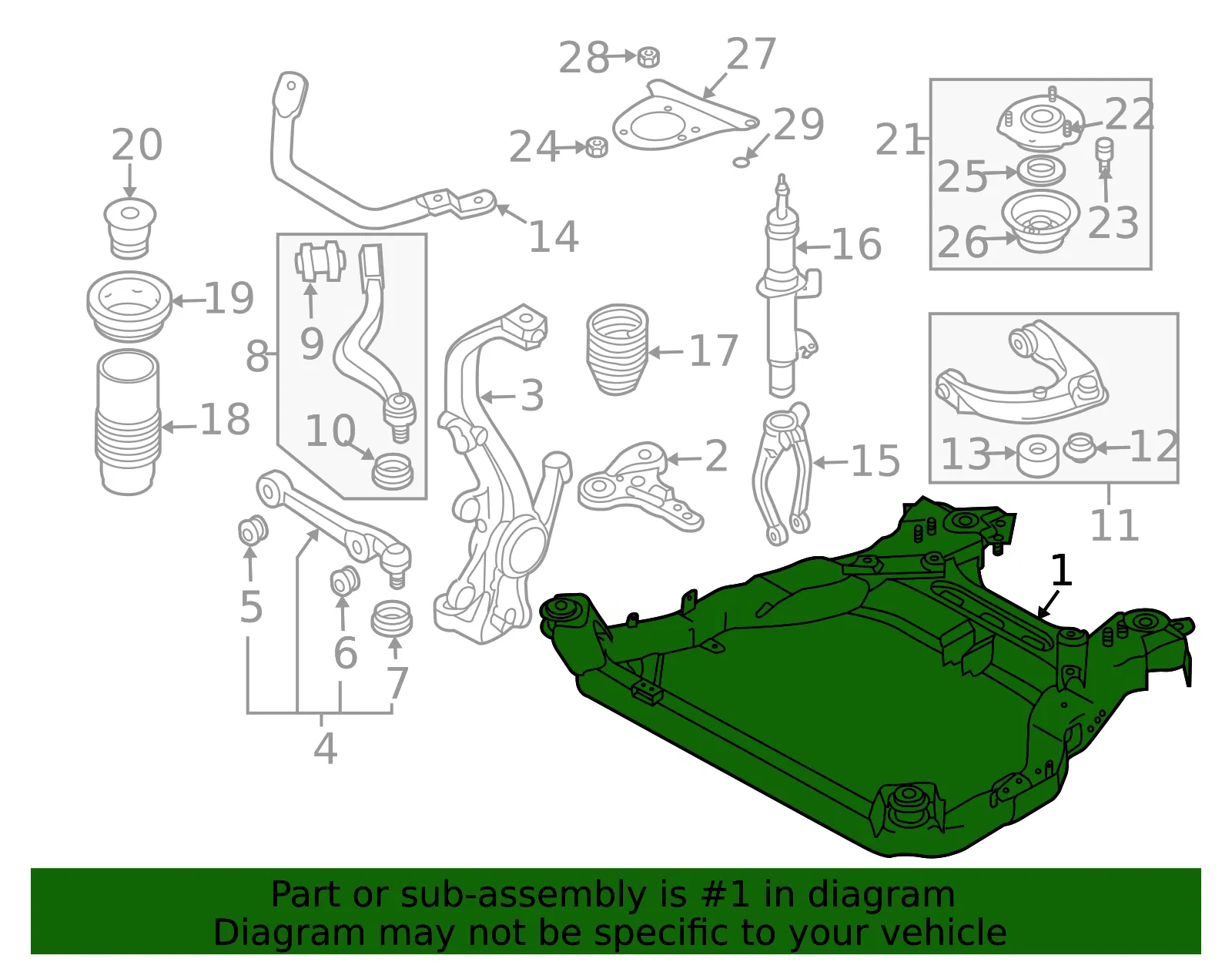 Cross-Member - Mazda (gp9a3480xe) - view 2