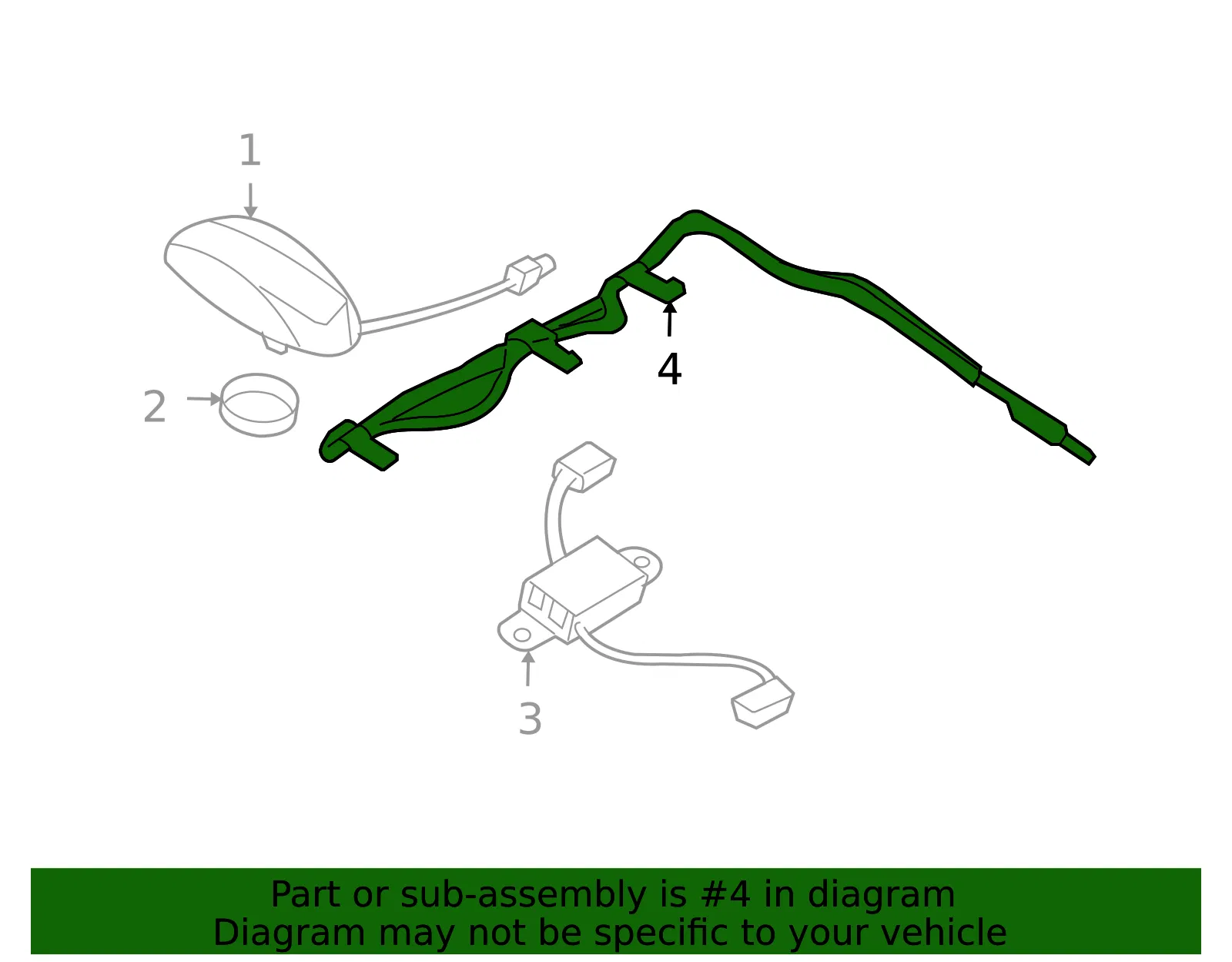 Antenna Cable - Mazda (gs3l66940b) - view 2