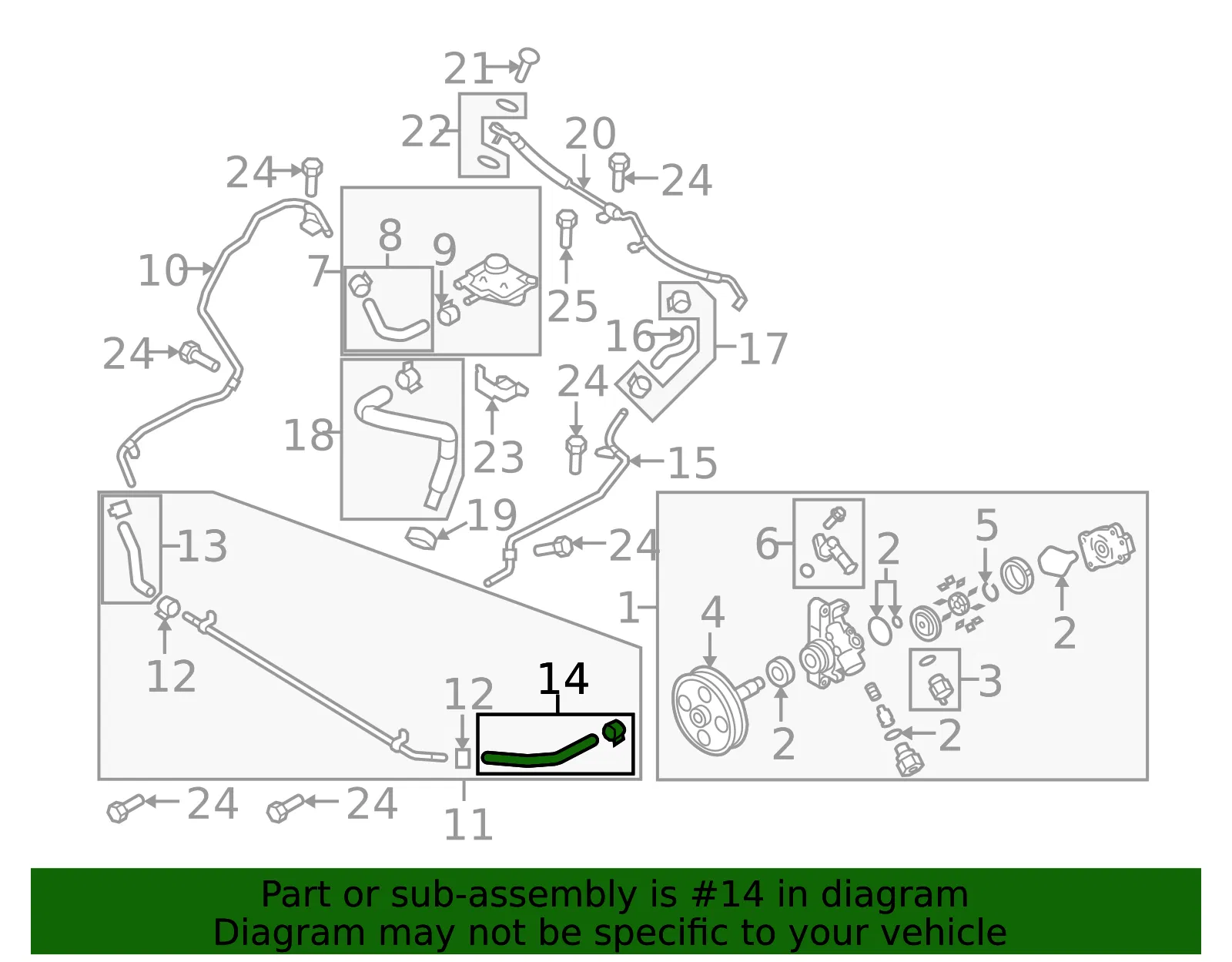 Lower Return Hose - Mazda (gs4h32683a) - view 2