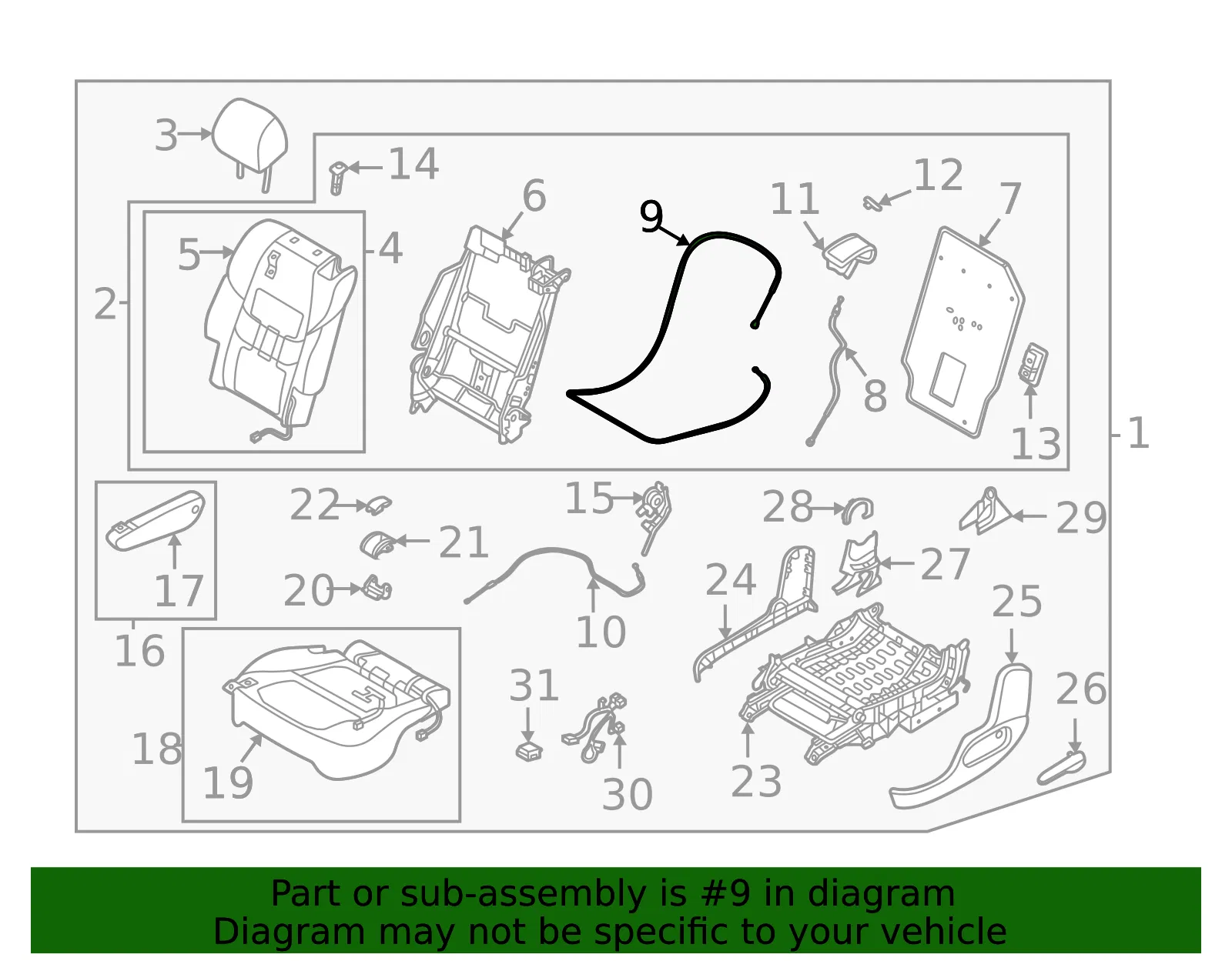 Release Cable - Mazda (k13288489) - view 2