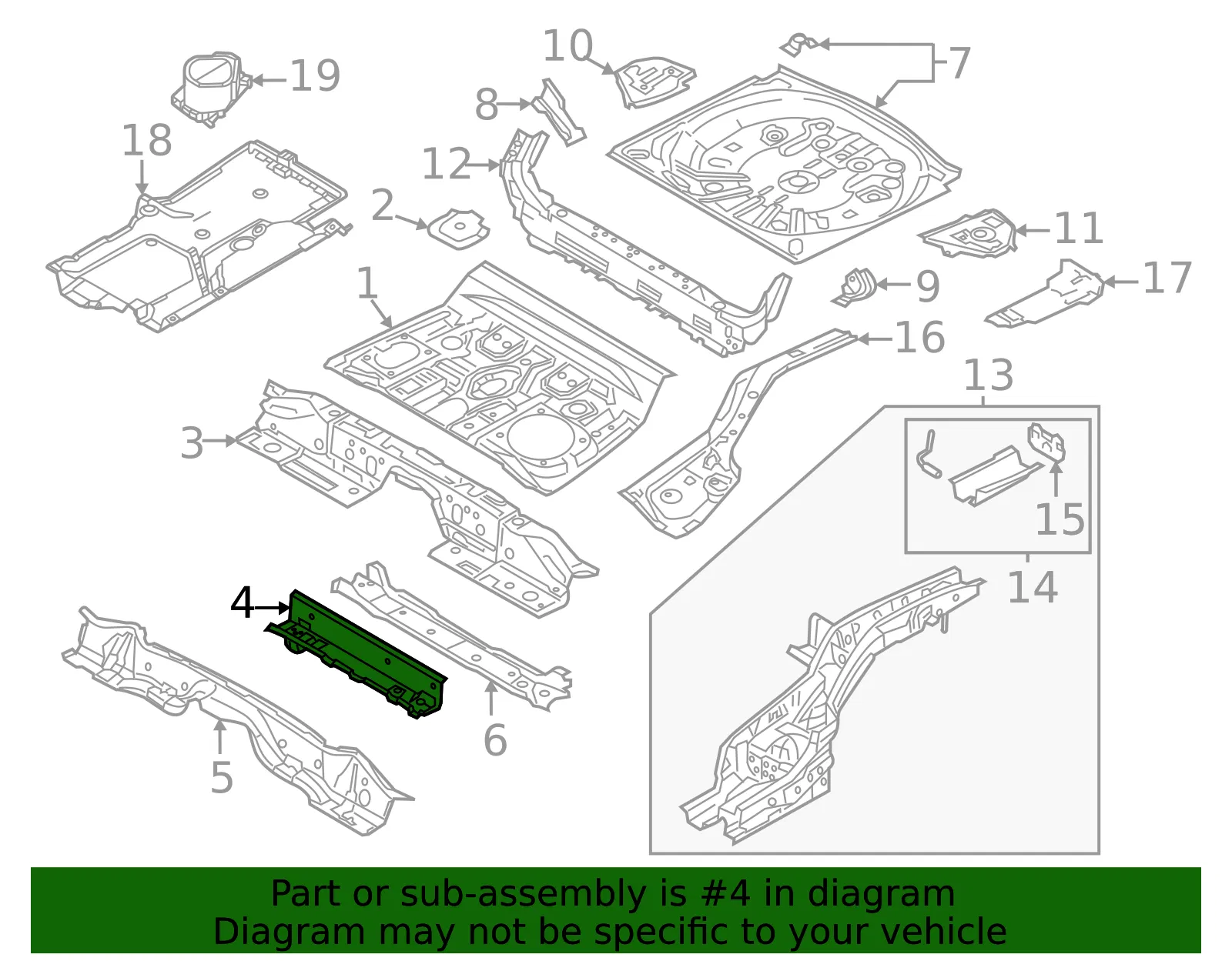 Floor Support - Mazda (kd4553920a) - view 2