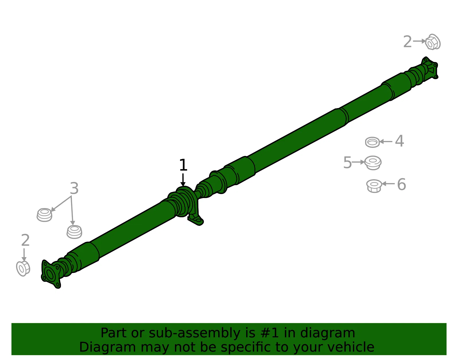Drive Shaft - Mazda (kf1225100b) - view 2