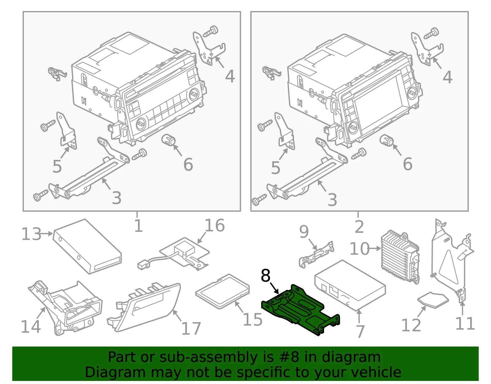 Radio Bracket - Mazda (kf69669b0) - view 2