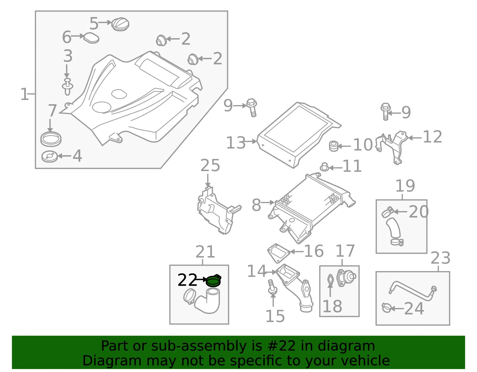 Inter-Cooler Pipe Clamp - Mazda (l33g13736) - view 2