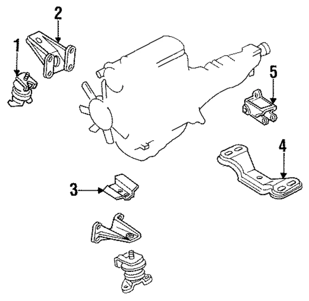 Cross-Member Insulator - Mazda (la0939340b)
