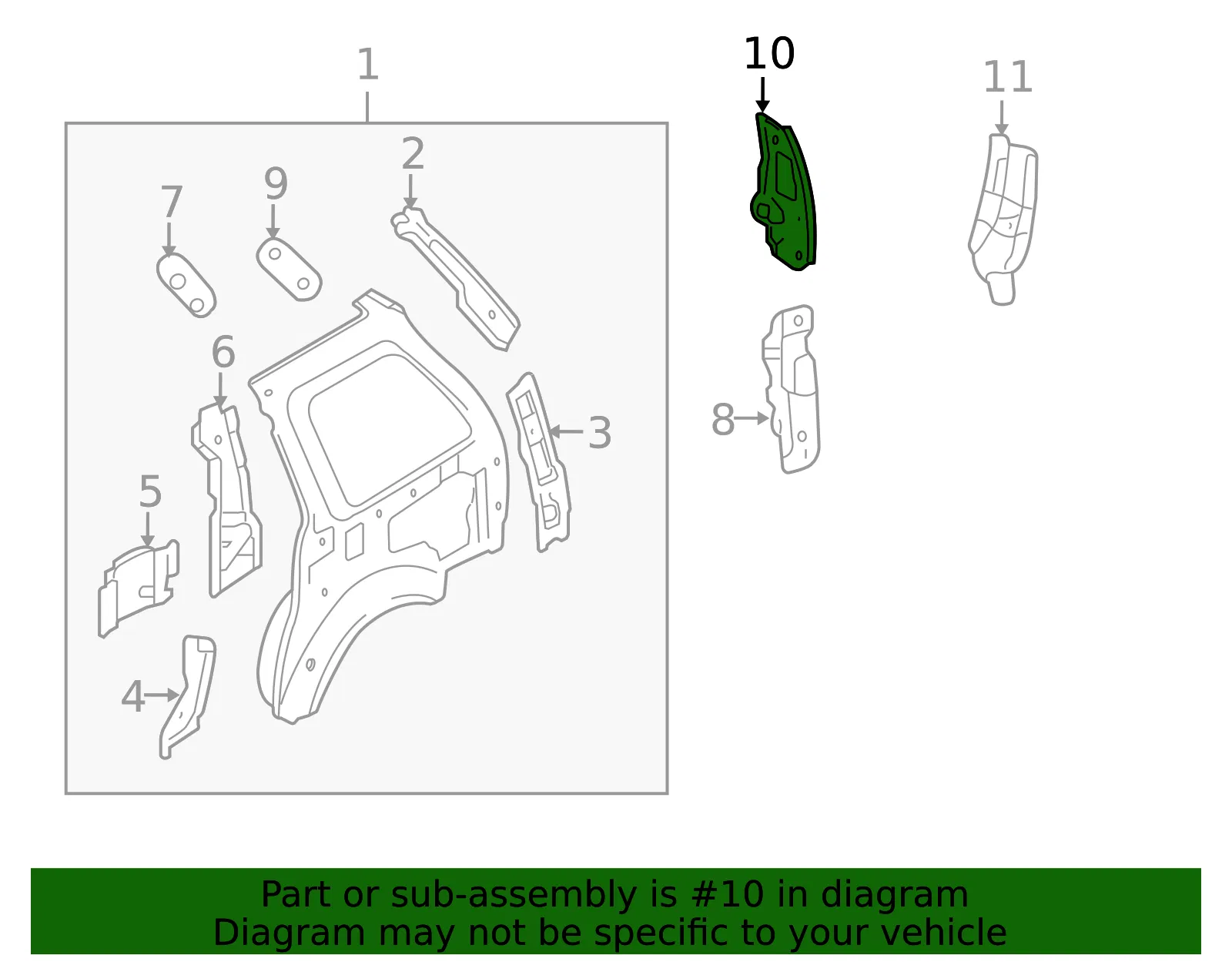 Corner Panel - Mazda (lc62701axh) - view 2