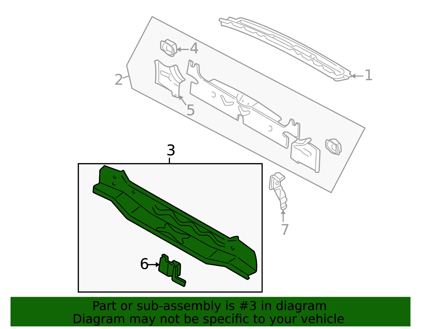 Panel Below Gate - Mazda (lc6270750h) - view 2