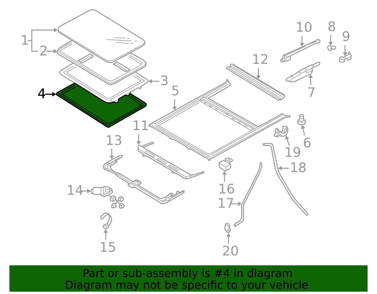 Sunroof Seal - Mazda (lc7169981a77) - view 2