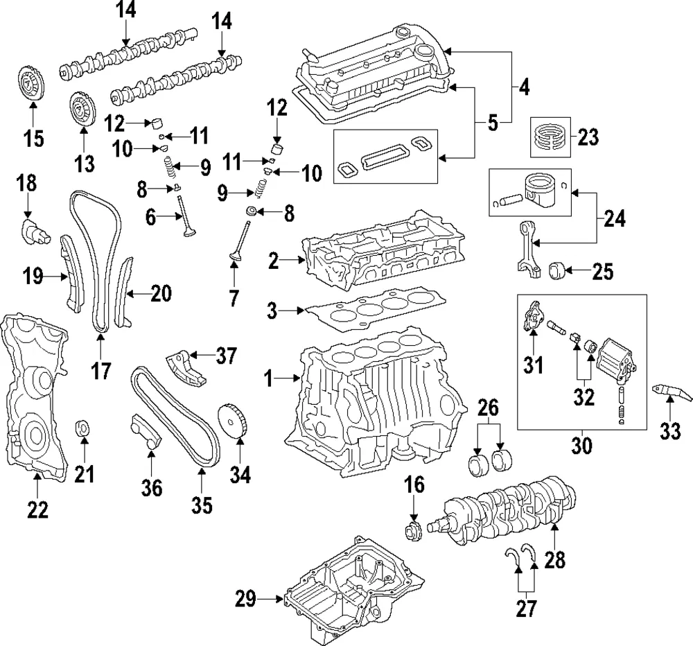 Bearing Set - Mazda (lfy311se0a)