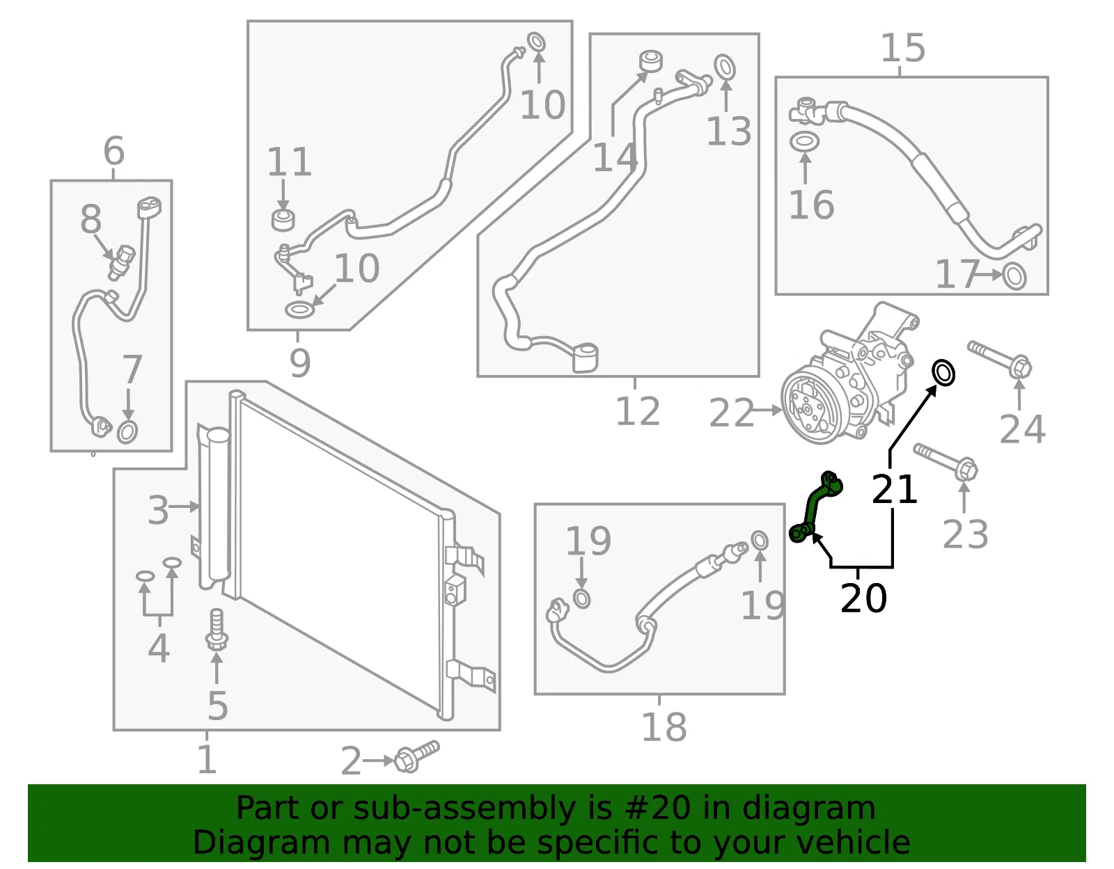 A/C Pipe - Mazda (NA1P-61-465A) - view 2
