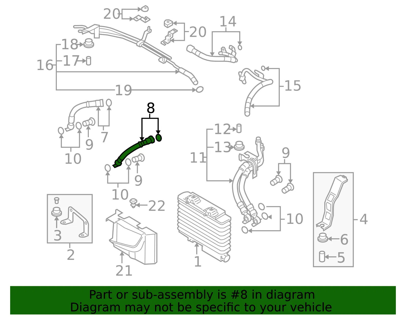 Outer Hose - Mazda (n3r214840) - view 2