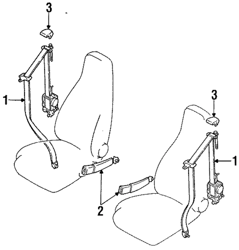 Belt & Retractor - Passenger Side (RH) - Mazda (NA75-57-630G-00)