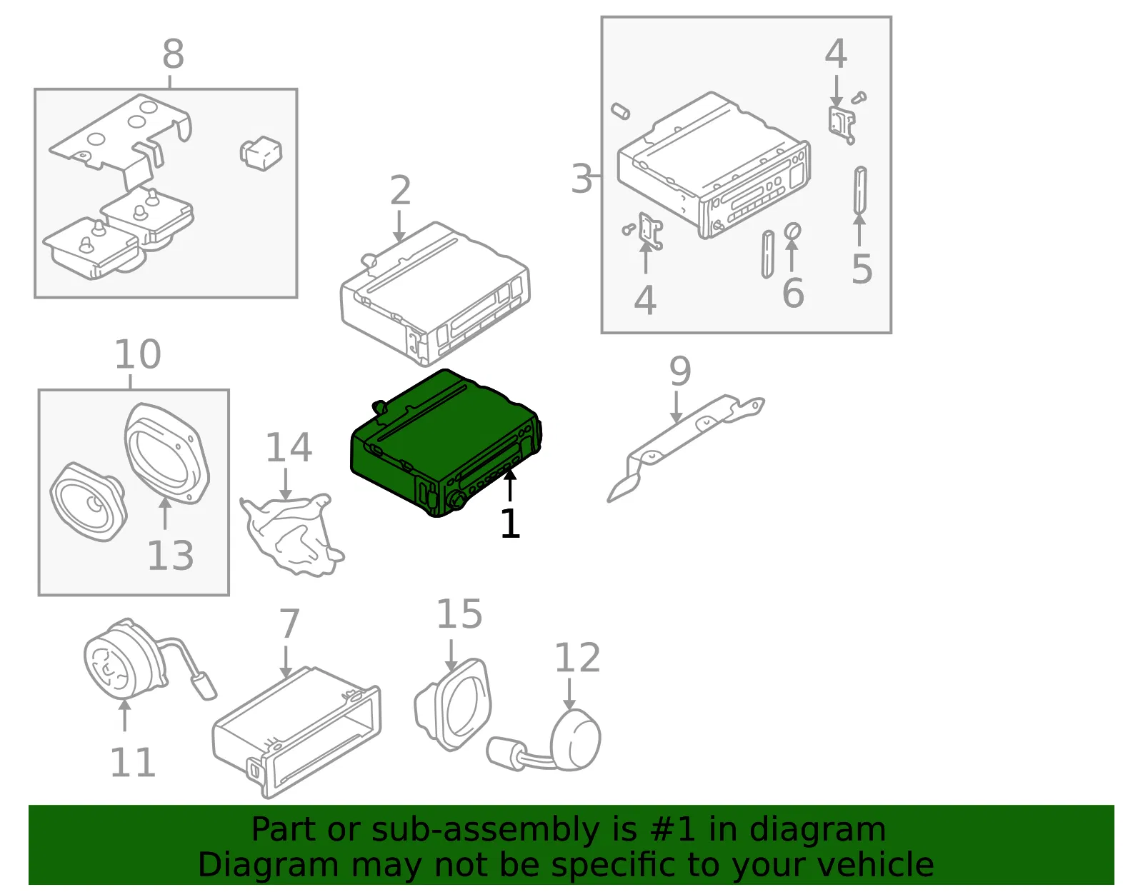Radio Control Unit - Mazda (nd3066as0) - view 2