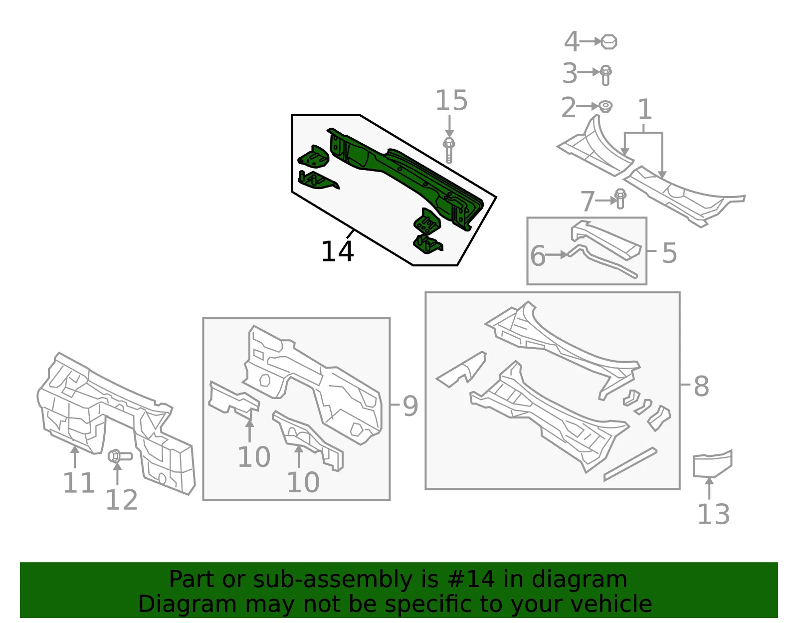 Cowl Plenum Panel - Mazda (ne515635xa) - view 2