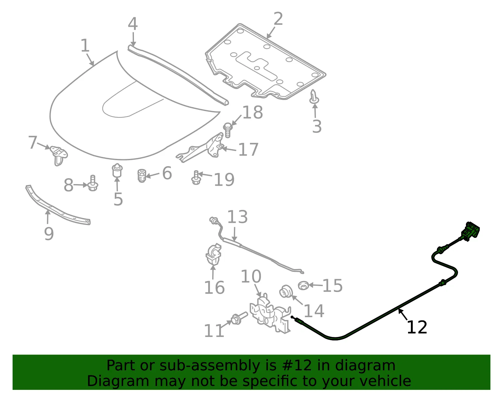 Release Cable - Mazda (ne6156720) - view 2