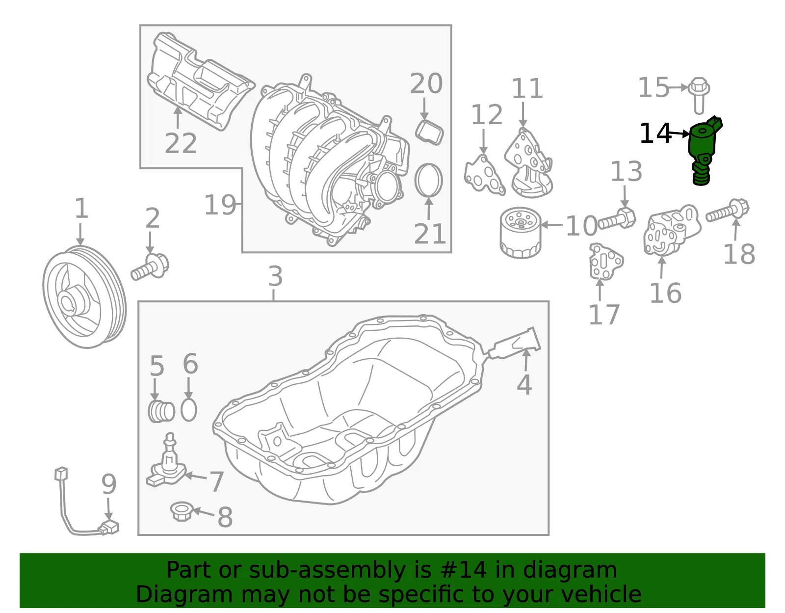 Control Valve - Mazda (pyfa14440c) - view 2