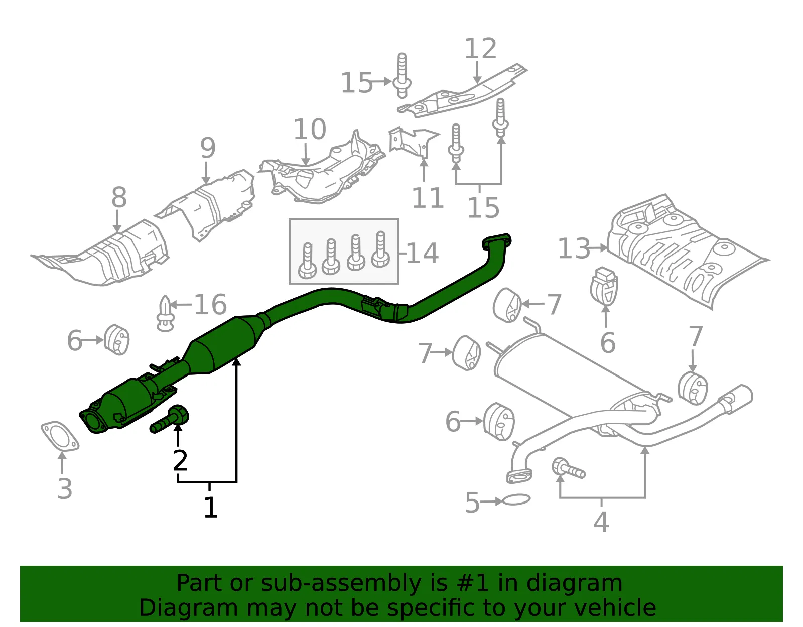 Converter & Pipe - Mazda (pe172055x) - view 2