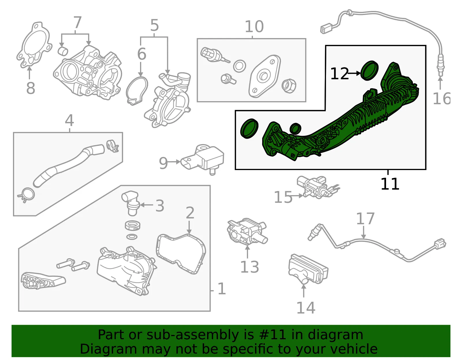Inter-Cooler Pipe - Mazda (px1n13240a) - view 2