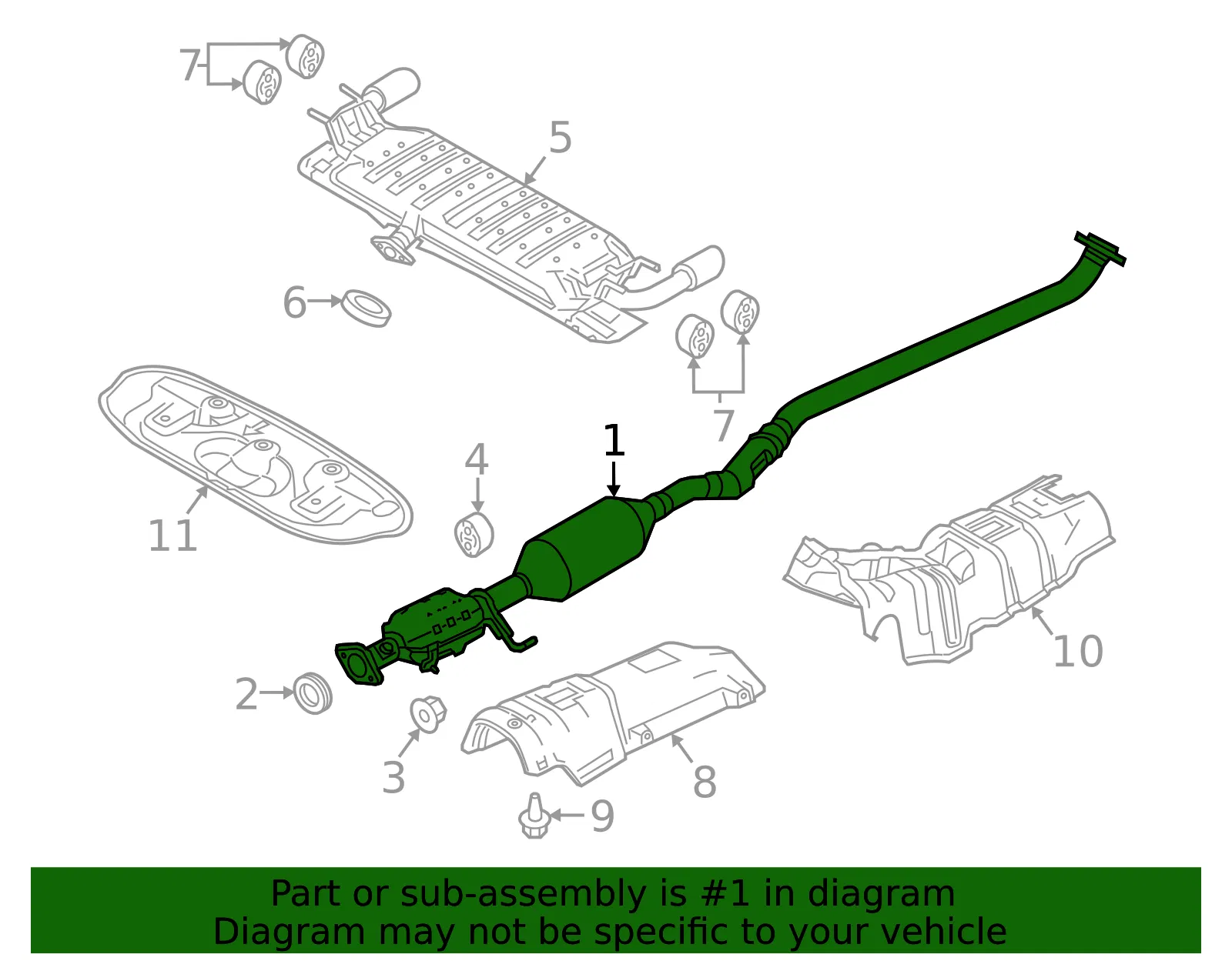 Center Pipe - Mazda (py1d40600b) - view 2