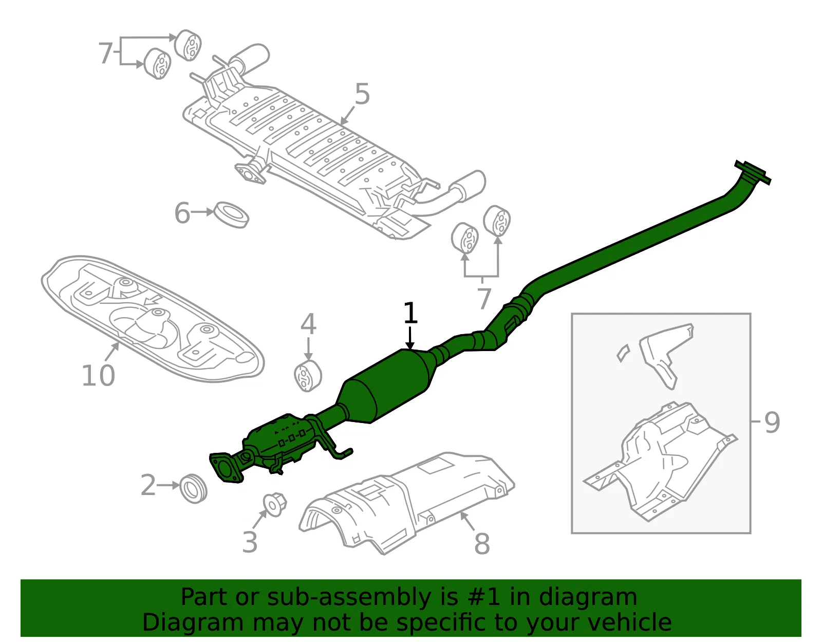 Center Pipe - Mazda (py1g40600) - view 2