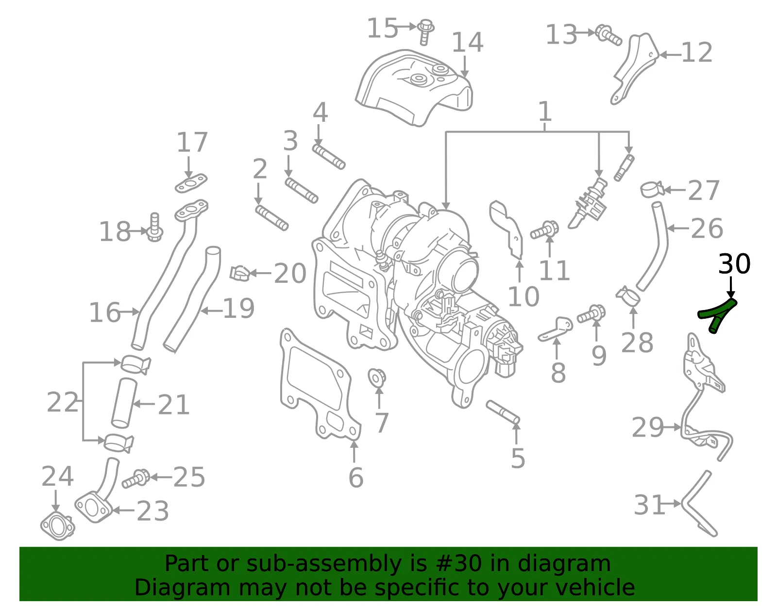 Vacuum Hose - Mazda (py8v20343a) - view 2