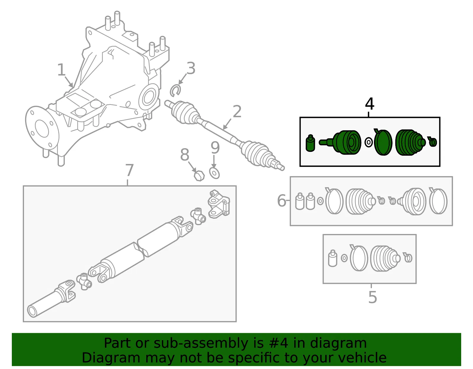 Inner Joint Assembly - Mazda (rtc322520) - view 2