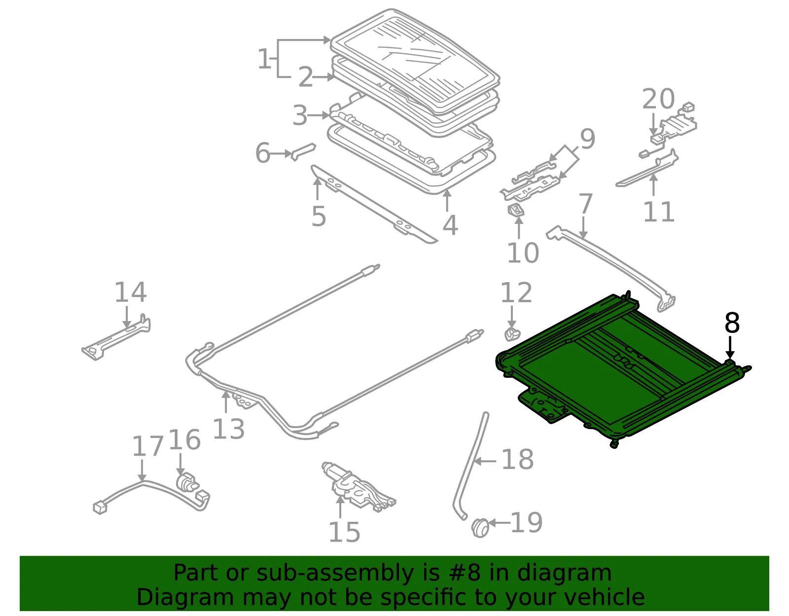 Sunroof Frame - Mazda (tb4969840b) - view 2