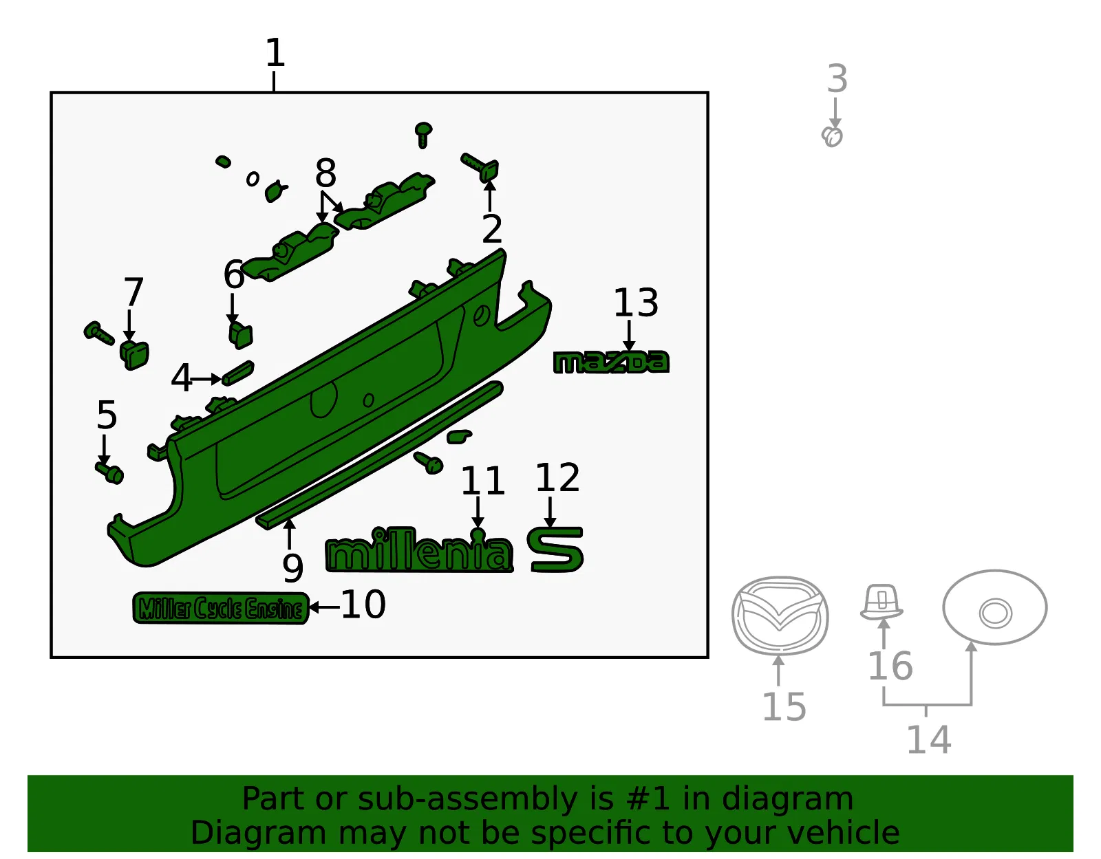 Finish Panel - Mazda (tc33508505u) - view 2