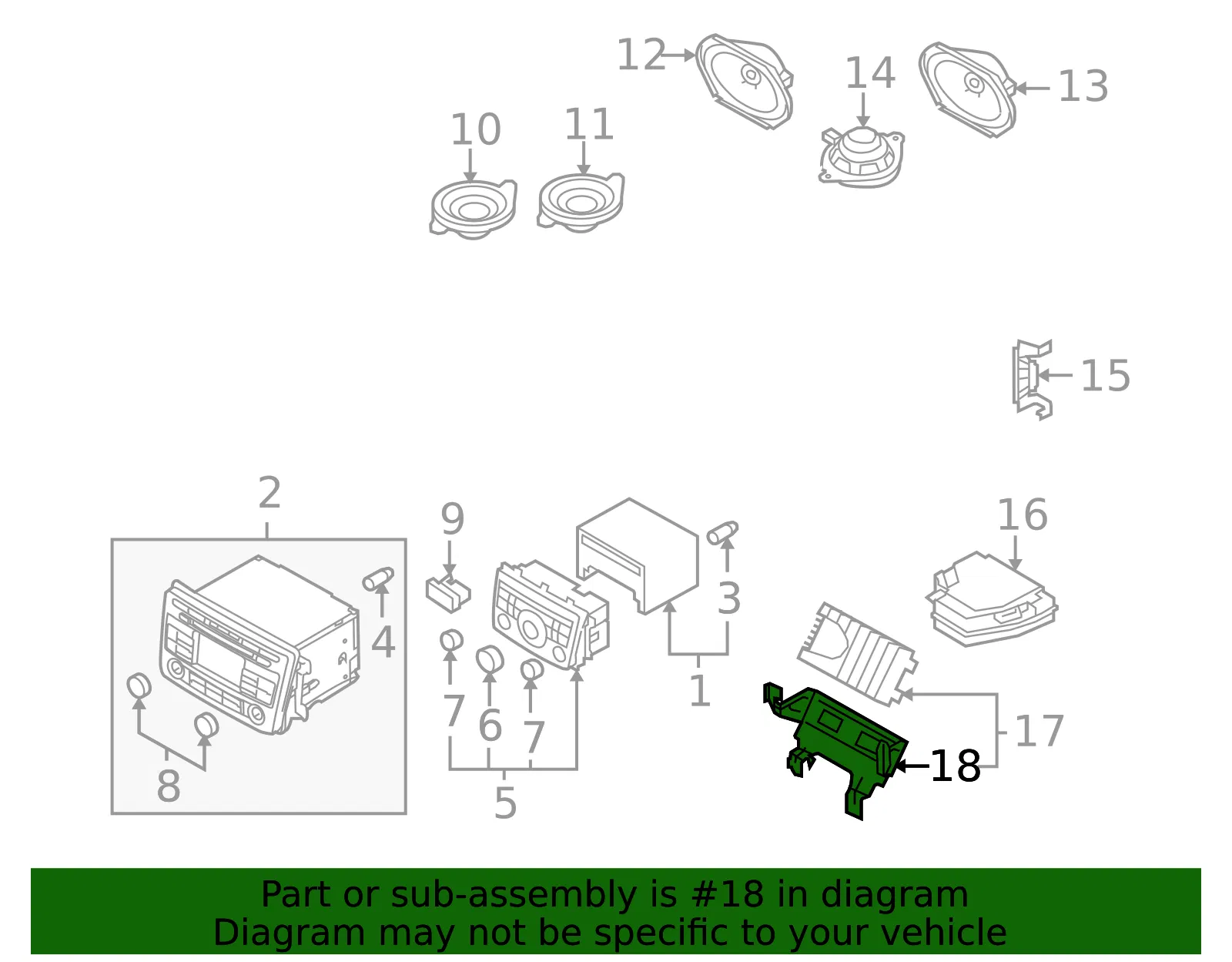 Amplifier Mount Bracket - Mazda (td1366920) - view 2