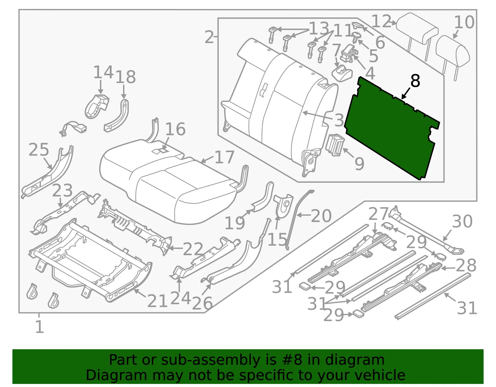 Back Panel - Driver's Side (LH) - Mazda (TD11-88-2F0B) - view 2