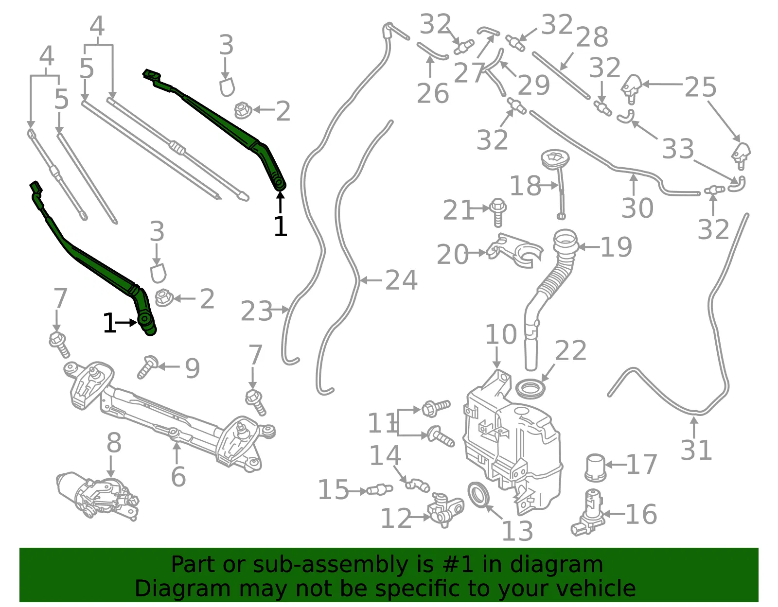 Wiper Arm - Mazda (tk4867321) - view 2